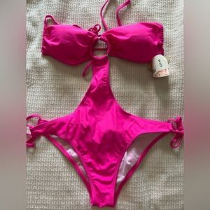 Hot pink swim